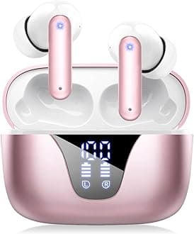 ZIUTY Wireless Earbuds, 2025 Bluetooth Headphones, 50hrs Stereo Deep Bass Ear Buds with Power Display Charging Case, buit in Mic, IPX5 Waterproof Headset for iPhone Andriod Phones