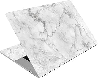 15 15.4 15.6 Inches Laptop Skin Sticker Universal 12.1 13 13.3 14 Inches Netbook Skin Sticker Reusable Notebook PC Personalized Art Protector Decal Cover by AORTDES (White Marble)