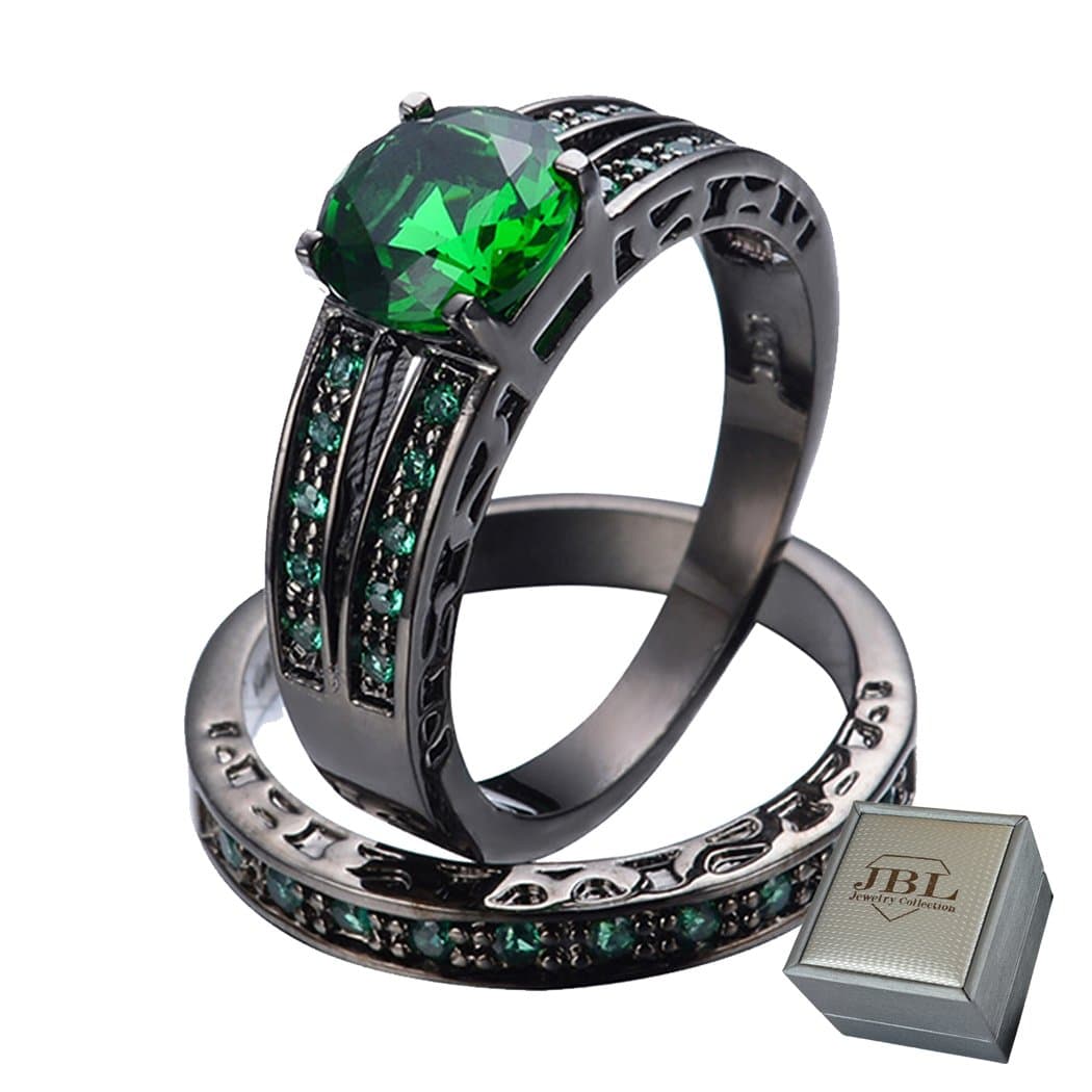 Women's Gold Filled Wedding Ring, Size 9 Green