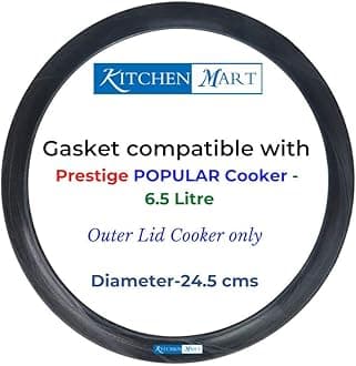 Kitchen Mart Gasket compatible with Prestige Popular Pressure cooker (6.5 Liters)
