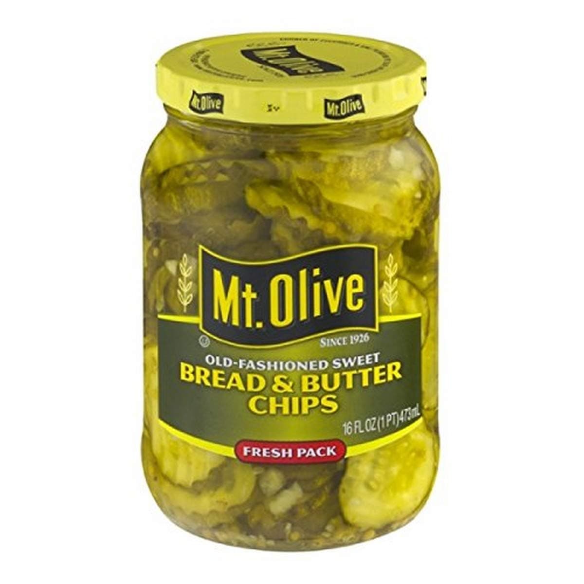 MOUNT OLIVE Bread & Butter Chips Old Fashioned Sweet Fresh Pack Pickles, 16 OZ