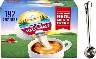 Mini Moos Half and Half Creamer Singles, Land Coffee Creamer Singles, 192 Count, No Refrigeration Needed