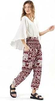 Happy Trunks Harem Pants for Women/Women’s Yoga Pants with Pockets (S-XXL) Hippie Clothes/Boho Clothes for Women/Beach Lounge