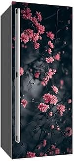 JNM Enterprise Abstract Natural Pink Flower Adhesive Pvc Vinyl Reusable Self-Adhesive Sticker Fridge Wrap Decorative Wallpaper (60Cm X 160Cm, Multicolor)
