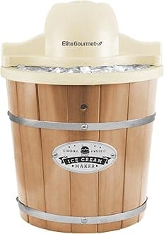 EIM-924LX 4 quart Old Fashioned Electric Ice Cream Maker, Pine Bucket