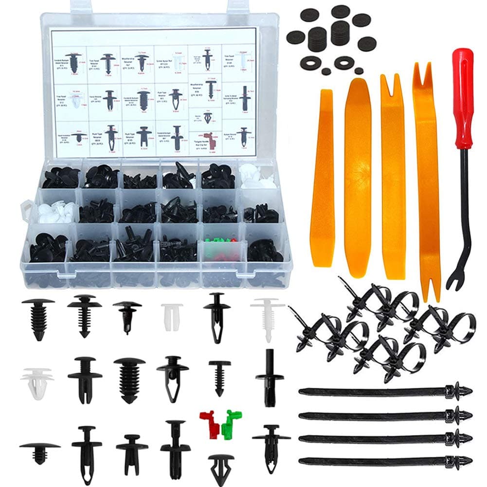 STAGO Auto Retainer Clips Rivets Fasteners - Plastic Bumper Clips Door Trim Panel Clips Kit(462)