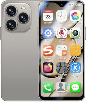 Truely Mini 4G Smartphone Unlocked with 4.3 Inch Full Screen, Android Smart Phone Dual SIM Dual Camera 2750mAh Facial Recognition Bluetooth WiFi Student Pocket Cellphone (Grey)