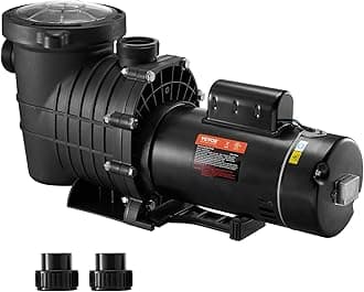 VEVOR2.0HP Above Ground Pool Pump, 5520 GPH Max Flow, 230 V, 1500 W Dual Speed Energy Saving Swimming Pool Motor for in/above Ground Pool w/Strainer Basket, Certificate of ETL for Security