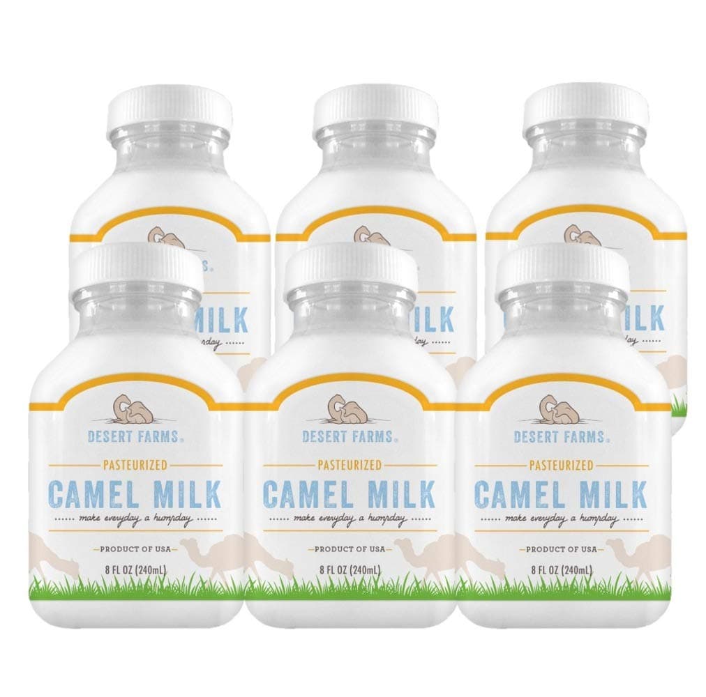Desert Farms - Organic Fresh Frozen Camel Milk - Fresh Flavor with Health Benefits - Pure & Natural Grade A - Allergen Free Milk from Healthy Camels in Midwest - Made In The USA [6 Pack]