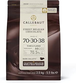 CallebautChocolate Dark 70.5 Percent Easi-Melt Buttons Callets 2.5 Kg