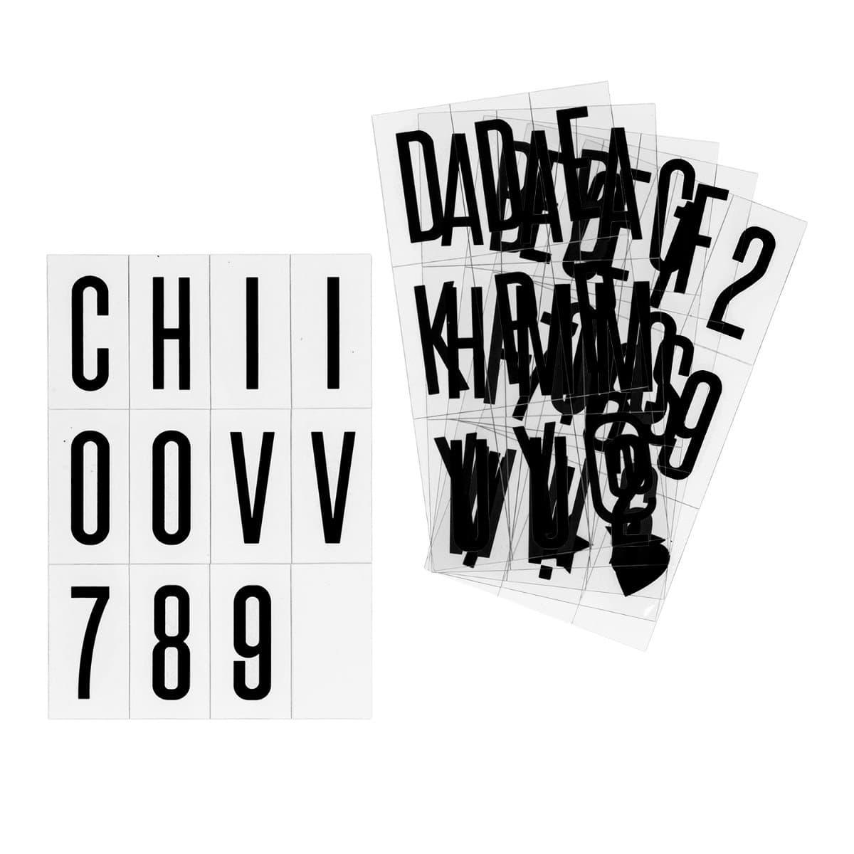 Cinema Light Box Letters A4 Size - 105 Pieces Black Replacement Letters for Sign Letters Numbers and Symbols