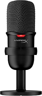 HyperX Solocast-USB Condenser Gaming Unidirectional Microphone,for Pc,Ps4,and Mac,Tap-to-Mute Sensor,Cardioid Polar Pattern, Black (4P5P8AA)