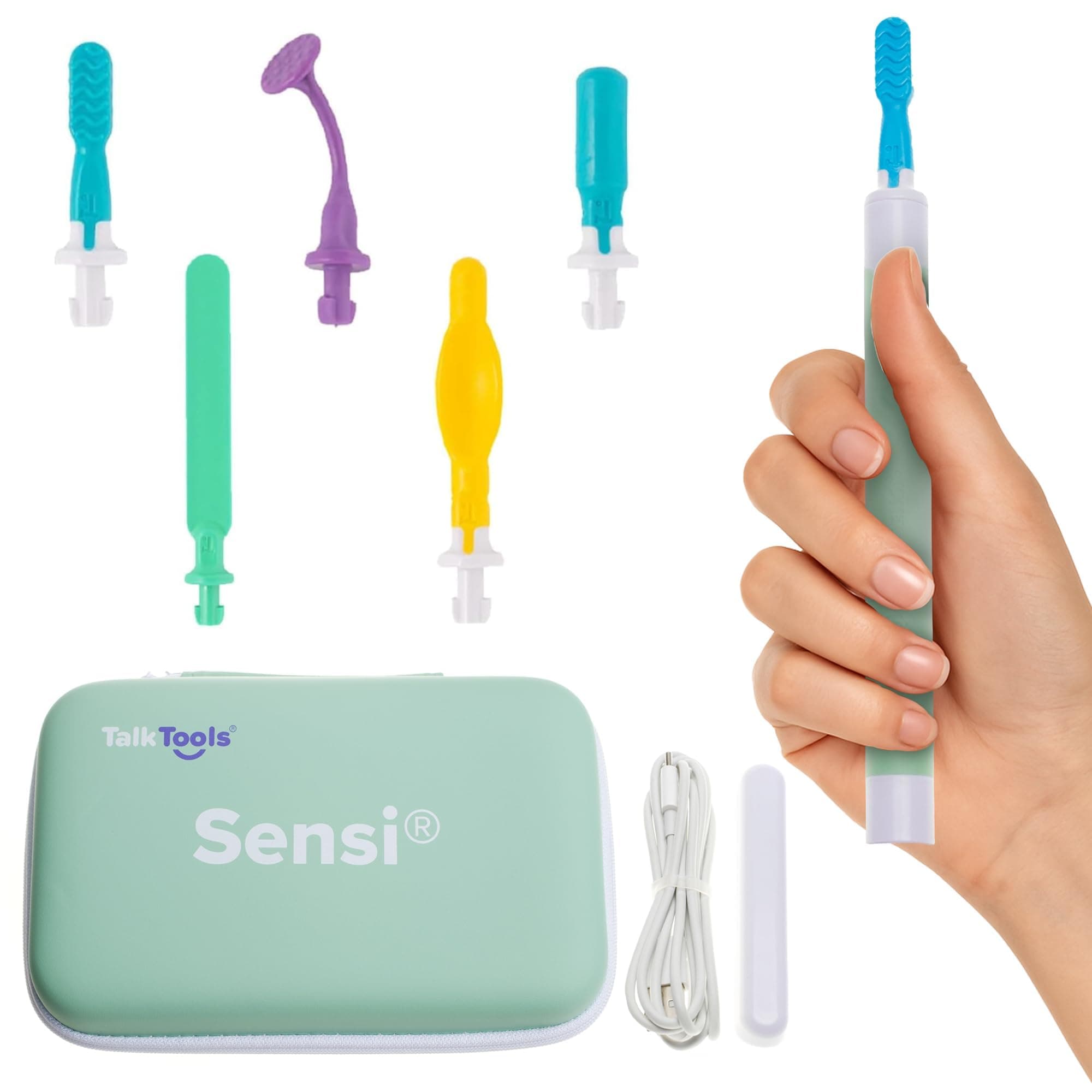 Sensi Rechargeable: 5 TIP KIT - Depressor Green Tip Kit
