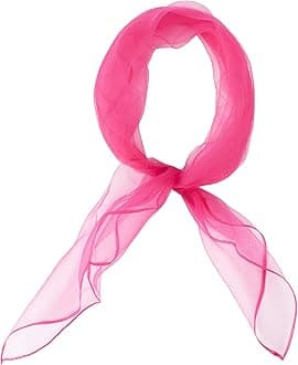 Soft and Light Feel Square Chiffon Neck Scarf Retro Pinup Hair Scarf for Girls Women