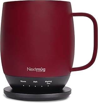 perature-Controlled, Self-Heating Coffee Mug (Burgundy - 14 oz.)