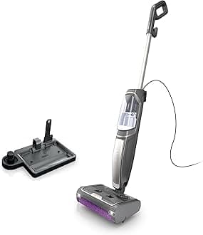 Shark Steam Pickup 3-in-1 Steam Mop collects debris, deep scrubs and steam sanitizers all at once, lightweight steam cleaner for home with sealed hard floors such as