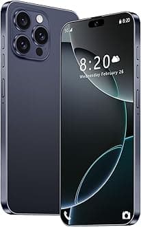 A15 Pro Max Unlocked Android Phone, 8+256GB Storage Cell Phone, 108MP Camera |6.8" HD Display | Dual SIM & Face ID | 6800mAh Battery | 5G Smartphone with Android 14.0-Deep Blue