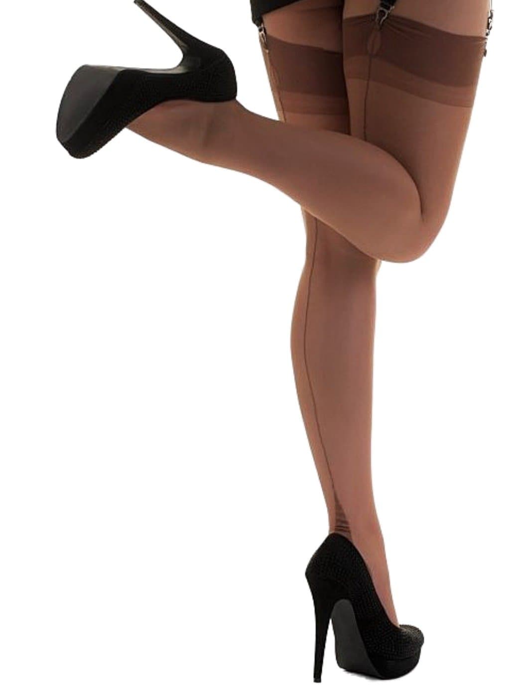 Nancies Fully Fashioned Point Heel Stockings
