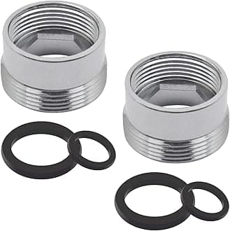 2 Pcs Faucet, Tap Aerator Connector for Bathroom Kitchen Water Purifier Faucet Aerator Water Purifier Adapter (18mm Female to 22mm Male)