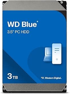 WD Blue 3TB 3.5" Internal Hard Drive - 5400 RPM Class, SATA 6 Gb/s, 256MB Cache, 2 Year Warranty