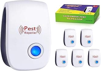 Mouse Rodent Rat Spider Roach Repellent Indoor Ultrasonic Pest Insect Bug Repeller, Pest Control Device for Home Basement Attic Garage (4 Pack)