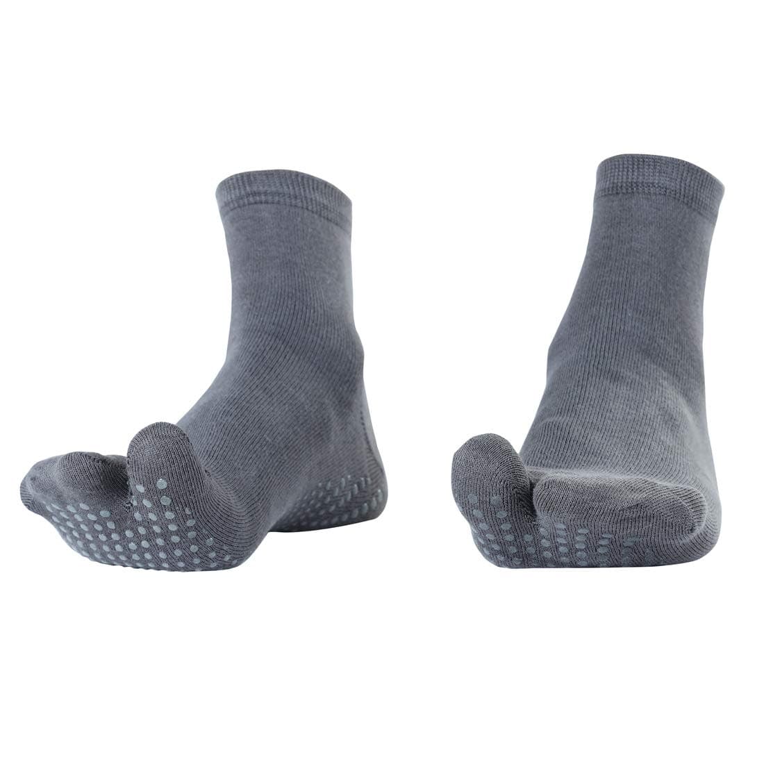 NOFALL Antislip Split Toe Ankle Length Cotton & Lycra Socks for Women, Ideal for Yoga, Exercise, Home, Suitable for Daily Use, Soft and Breathable (Pack of 2)