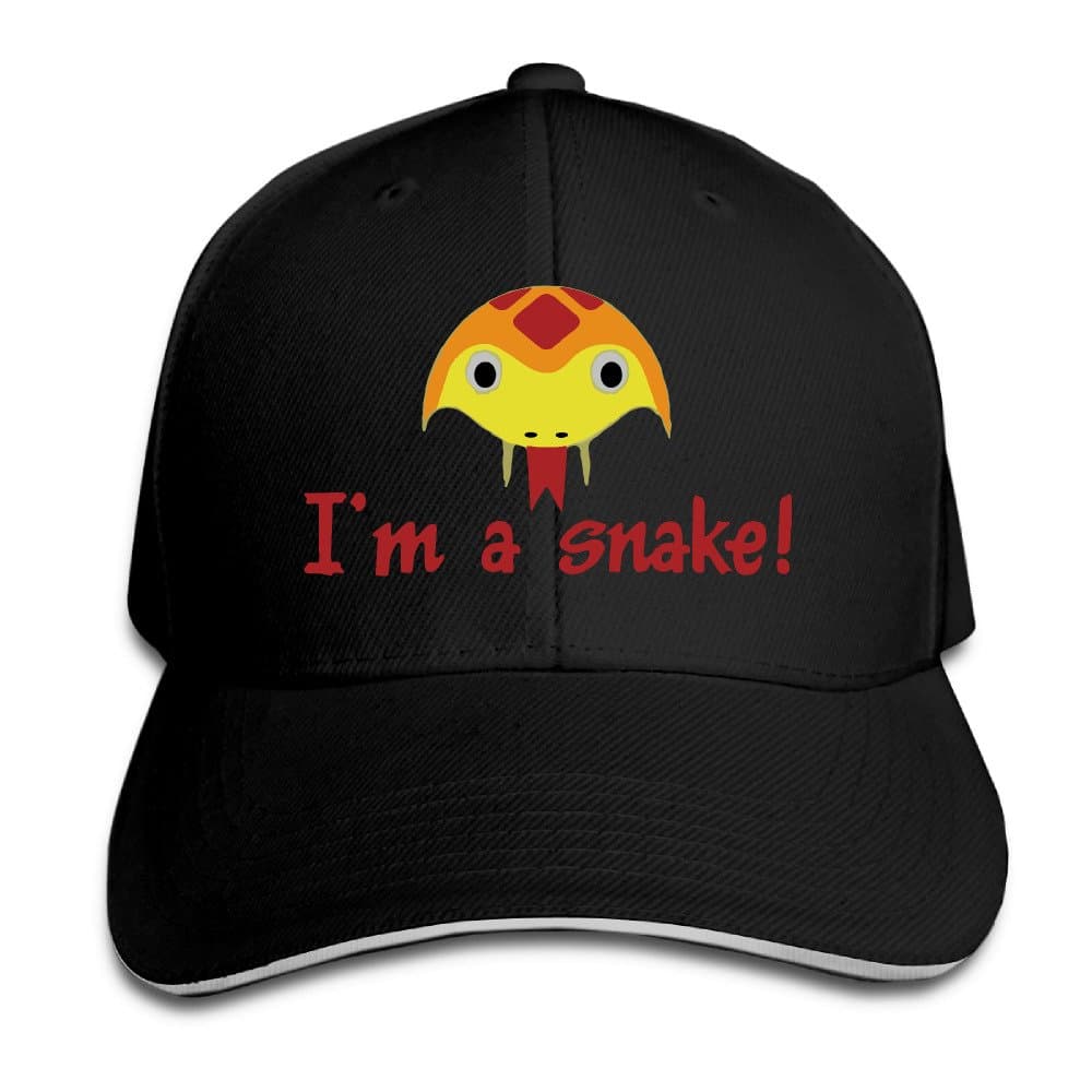 MF Sandwish Caps I'm A Snake Adjustable Baseball Snacpback Cap Black Apparel