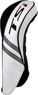 New Golf TSi Driver Headcover Leather Cover - Black White Red