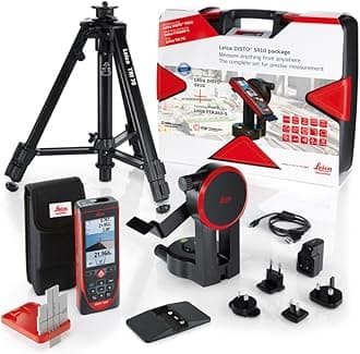 Leica DISTO S910 Pro Pack 300m Range Laser Distance Meter Pro Kit, Point to Point Measuring, Hard Case, TRI70 Tripod, FTA360S Adapter