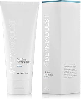 DermaQuest GlycoBrite Anti Aging Hand & Body Cream - Hydrating, Exfoliating, Moisturizing Cream with 10% Glycolic Acid - Dark Spot Remover (6 oz.)