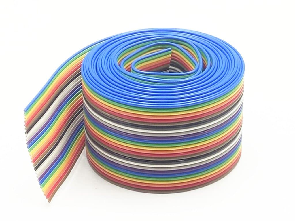 2 Meter 6.6ft 16/20/26/40 Way 40 pin Flat Color Rainbow Ribbon IDC Cable Wire Rainbow Cable (26 Pin)