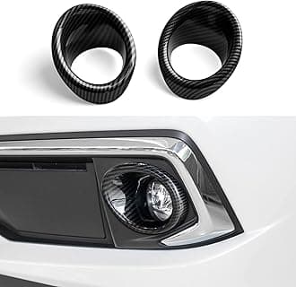 Front Fog Bezel Cover Protector Decals for Honda Civic 2016-2021 10th Gen Accessories ABS Carbon Fiber Exterior Stickers, Not Fit for Si
