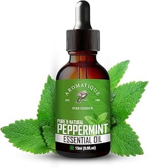 Aromatique Peppermint Essential Oil For Hair,Skin. 100% Pure And Natural Therapeutic Grade (15Ml)