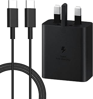 Original Fast 45W Charger with USB C to USB C Cable Compatible for Samsung | A71 5G, A71, A70s, A70, A90 5G, A80 - Black (Adapter & Cable)