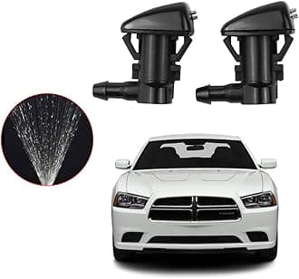 Direct Replacemnt Adjustable Windshield Washer Wiper Nozzle Mist Spray for 2011-2017 Dodge Challenger,Charger,Chrysler 300, 2008-2013 Jeep Liberty, Replace OE for 5182327AA, 68024312AB, 55157319AA