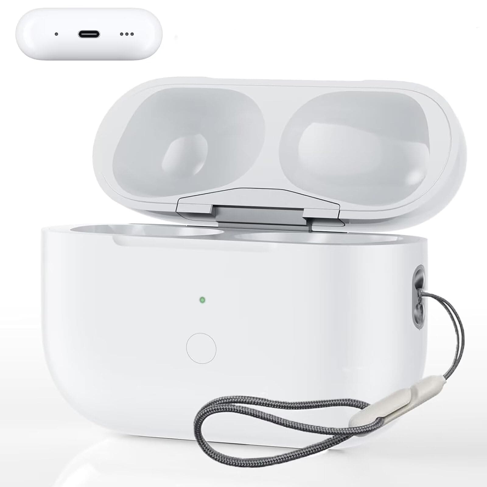 Wireless Charging Case Compatible for AirPods Pro 1st & 2nd Generation with USB-C Charging, Air Pod Pro 1 2 Charger Case Replacement with Bluetooth Pairing Sync Button,with Type-C Charging…