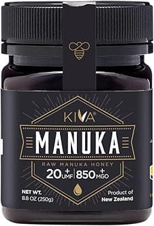 Kiva Raw Manuka Honey, Certified UMF 20+ (MGO 850+), New Zealand (250g)