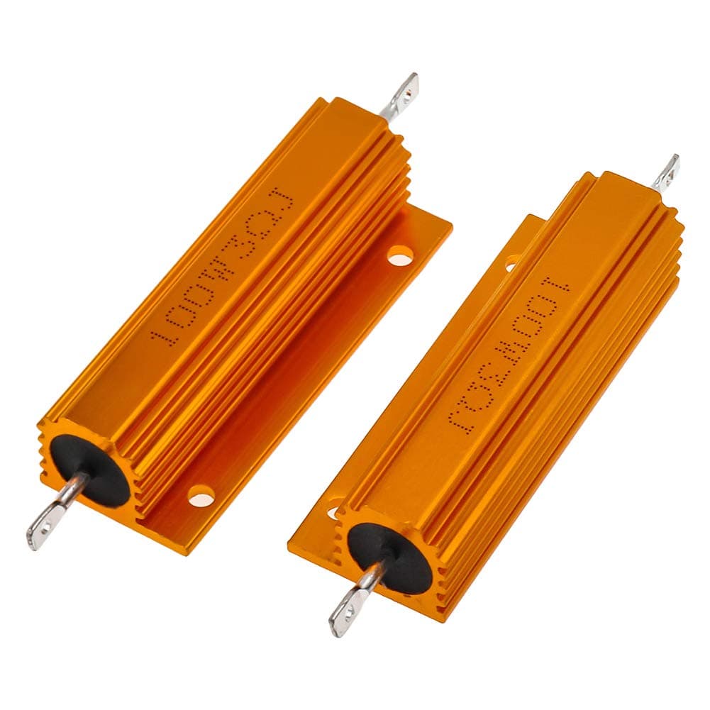Wirewound Resistor 3 Ohm 100W Aluminum Case Chassis Mounted Resistor - 2pcs