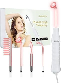 High Frequency Facial Machine Skin Care Tool for Wrinkles Reducing Skin Tightening High Frequency Facial Wand with 4 Tubes