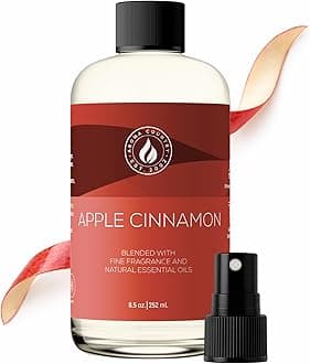 - Apple Cinnamon Diffuser Oil - Luxury Essential Oils for Diffuser Refill & Air Freshener Room Spray - Long-Lasting & Natural Home Fragrance, Apple Cinnamon Scented Oil (8.5 Fl. oz)
