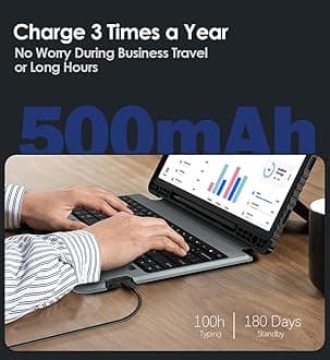 Nillkin for Samsung Galaxy S7 FE/ S7+ Plus/ S8+ Plus 12.4Inch Keyboard Case,7 Backlight Colors, Magic Trackpad, S Pen Holder,Slide Camera Cover Compatible with Galaxy S8 Plus Tablet Case with Keyboard