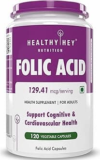 Healthyhey Nutrition Folic Acid - 120 Veg Capsules
