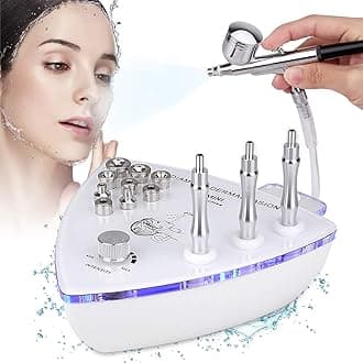 Diamond Microdermabrasion Machine with Spray Gun, Professional Home Use Facial Beauty Salon Equipment Strong Suction Power 65-68cmhg