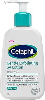 Cetaphil Gentle Exfoliating SA Lotion | Lightweight Moisturizer | All Skin Types | Salicylic Acid, Mandelic Acid & Gluconolactone | Gently Exfoliates | Daily use | 236ml | Dermatologist Recommended