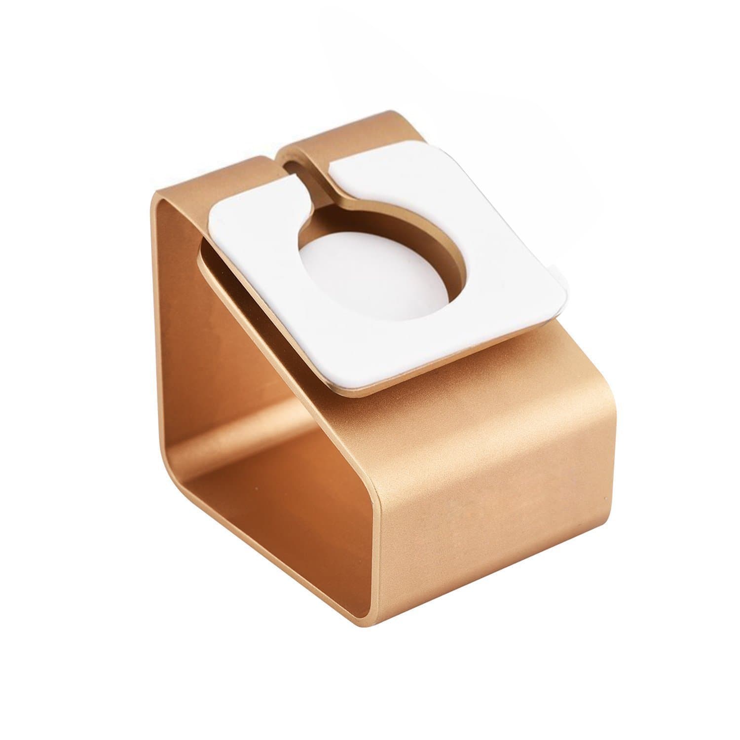 Apple Watch Stand, Fivefish iWatch Metal Charging Stand Bracket Docking Station Stock Cradle Holder Both for Apple Watch 38mm and 42mm (Gold)