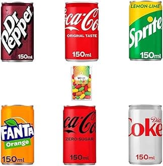 6 Mini Assorted 150ml Stunning Soft Drinks with a Mint Bonus In Exciting 24 Packs (Each 4) To Satisfy Your Soda Cravings Sold By VR Angle