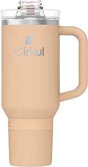 40oz. Apricot Stainless Steel Tumbler with Handle, All-Day StrawSip™, Double-Wall Insulated