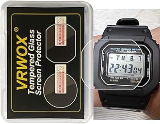 [2-Pcs ] Glass Screen Protector For G-5600UE-1JF G-5600 G-5600UE-1DR Watch,2.5D Rounded Edges 9H Premium Real Tempered Protector Anti Scratch,Anti-fingerprint Bubble-free 【G-5600】