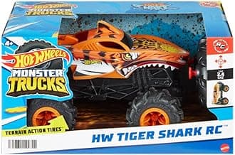 Hot Wheels RC Monster Trucks HW Tiger Shark RC in 1:24 Scale, Remote-Control Toy Truck