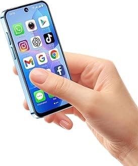 3G Mini Phone Unlocked, Dual - SIM, Face Unlock, 3.88 - inch HD Screen, Cute and Portable Backup Phone, Small Smartphone for Children and Students (16GB, Blue)
